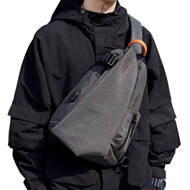 noq moq shoulder sling bag for men waterproof crossbody sling backpack travel hiking daypack