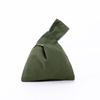 Eco Friendly Mini Portable Wrist Pouch Bag Custom Japanese Knot Cotton Canvas Wrist Strap Bag for Women