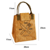 Custom Logo Reusable Tyvek Insulated Lunch Bag Durable And Leakproof Brown Paper Lunch Tote Bag for Women Men