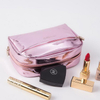 Waterproof Shiny Pu Makeup Bag High Quality Pu Leather Toiletry Cosmetic Bags for Men Women Custom Logo