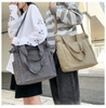 High quality cotton crossbody canvas tote bag vintage women canvas shoulder bag large capacity handbag