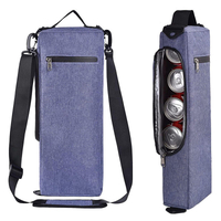 Wholesale Picnic Thermal Insulated 6 Cans Or 2 Wine Bottles Golf Cooler Bag with Adjustable Shoulder Strap