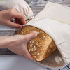 Large Reusable Organic Linen Bread Bags Eco-Friendly Cotton Bread Bags Ideal for Homemade Bread