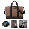 Luxury Canvas Leather Weekend Travel Duffel Bag for Men Lightweight 33L Weekender Overnight Carryon Tote Duffle Bags