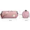 Water Resistant Sports Gym Travel Weekender Pink Duffel Bag with Wet Pocket for Women