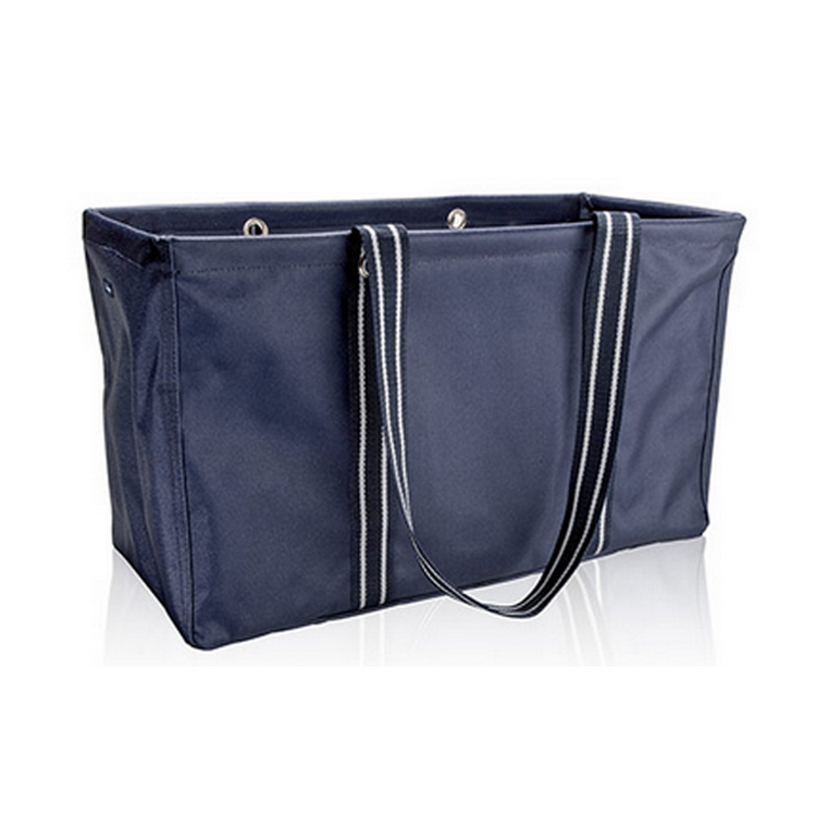 Large solid color utility storage tote bag pocket organizer