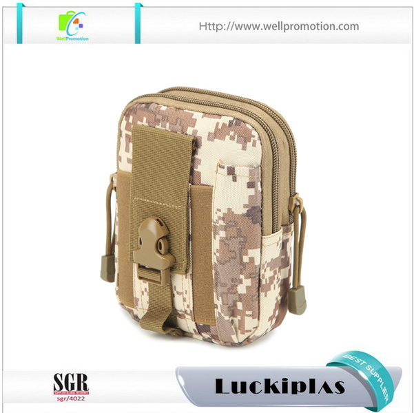 Custom 600D camo fanny pack chest waist bag with embroidery