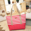 Summer stripe canvas beach tote bag wholesale