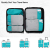 New Arrival Factory Price 6 Set Packing Cubes Compressible Suitcase Organizer Luggage Fashion Compression Packing Cubes