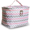 Yellow Checked Women Girls Fashionable Waterproof Makeup Storage Organizer Toiletry Bag Cosmetic Bags With Mesh Pocket