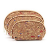 Customised Water Resistant Beauty Cosmetic Case Travelling Makeup Pouch Zipper Cork Make Up Storage Holder for Women