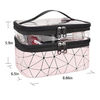Double-layer Cosmetic Bag Toiletry Bag Large Travel Makeup Pouch Organizer Bag for Girls Women Portable Waterproof