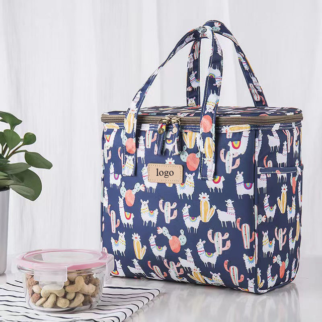 Full Print Reusable Lunch Bags for Women Men Large Collapsible Cooler Bags Leakproof Lunch Cooler Tote for Office Work School