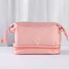 Fashionable Multifunctional Double Layer Cosmetic Bags Make Up Bag 2 Layer Travel Zipper Toiletry Pouch Bag Waterproof
