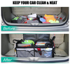 Large Collapsible Automotive SUV Storage Box Seat Container Organizer in The Trunk of The Car Trunk Organiser with Cover