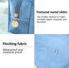 Premium Portable Velvet Women Travel Cosmetic Makeup Pouch Zipper Make Up Organizer Toiletry Storage Bag for Ladies