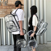 Heavy Duty Clear School Backpack Bags Transparent Black Backpack for Work Travel