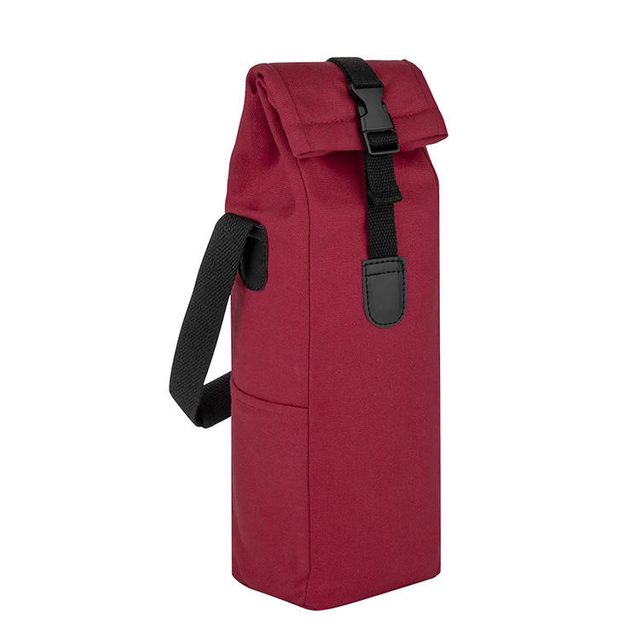 Customized Washable Heavy Duty Canvas One Bottle Custom Insulated Wine Cooler Bag With Shoulder Strap