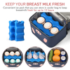 Double Layer Cute Cartoon 6 Bottles Breastmilk Cooler Thermal Insulated Bag Breast Pump Bag Backpack