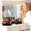 3 Pcs Set Travel Laser Clear PVC Leather Cosmetic Bag Makeup Organizer Pouch For Women, Water-Resistant