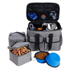 Airline Approved Dog Travel Organizer Bag Set Waterproof Food Container With Food Water Bowls Set