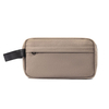 Custom Men Makeup Bag Cosmetic Organizer Toiletry Bag Canvas Dopp Kit Bag With Leather Handle