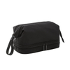 Black Portable Polyester Zipper Make Up Organizer Makeup Bags Cosmetic Bag with Pvc Brush Holder