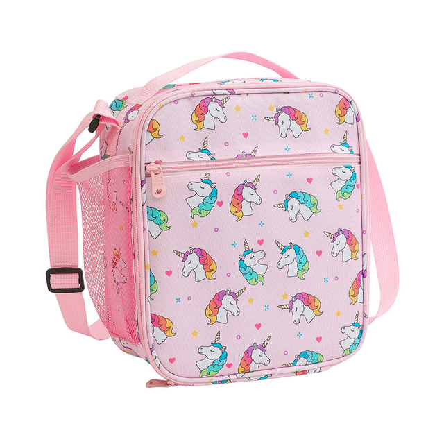 Cartoon Unicorn Shoulder Lunch Children's Portable Bento Bag Student Outdoor Picnic Cooler Bag
