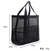 Lightweight custom logo wholesale men zero waste black mesh beach large size summer tote beach bag sports for women