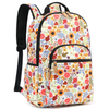 BSCI Factory Wholesale Custom LOGO Printing Flower Design Multifunctional Large Capacity Laptop Backpack