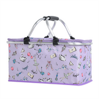 Foldable Aluminum Picnic Cooler Bag with Sublimation Print