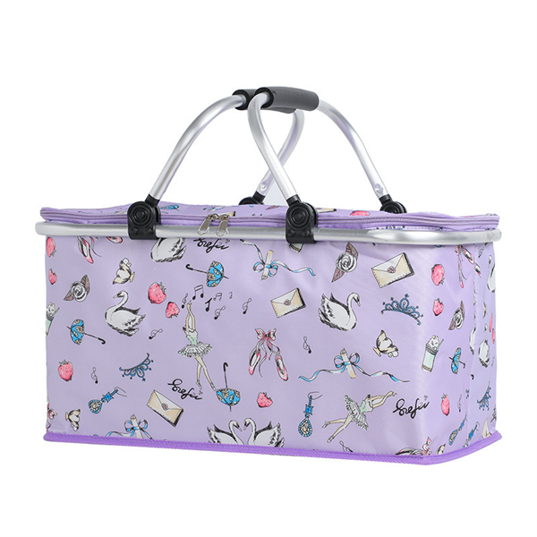 Foldable Aluminum Picnic Cooler Bag with Sublimation Print