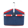 Foldable Basket Aluminum Framed Picnic Cooler Tote Bag Picnic Basket Cooler Bag