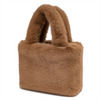 Cute Fluffy Tote Bag for Women Girls Ladies Winter Portable Handbag Faux Fur Fuzzy Tote Bag Handbag