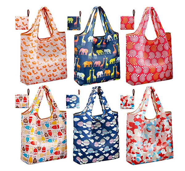 Reusable Shopping Grocery Bags Compact Heavy Duty Grocery Bags with 35lbs Weight Capacity Folding Shopping Bag