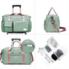 Travel Duffel Bag Customized Logo Woven Label Portable Gym Bags With Shoes Compartment