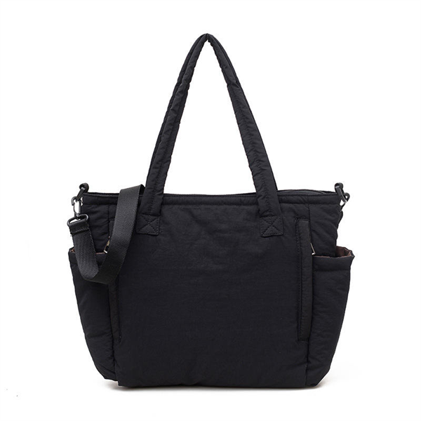 Custom Quilted Puffy Handbag Portable Winter Down Nylon Padded Shoulder Bag Tote Bag for Women