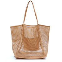 Womens Mesh Beach Tote Shoulder Handbag