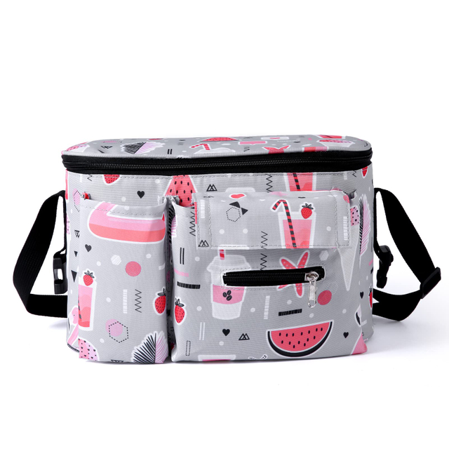 Diaper Bag Stroller Bag Diaper Organizer Caddy for Diapers Baby Stuff Adjustable Stroller Straps,Universal Fit Most Strollers