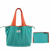 Reusable Shopping Bag with Drawstring Closure Collapsible Shoulder Tote Handbag