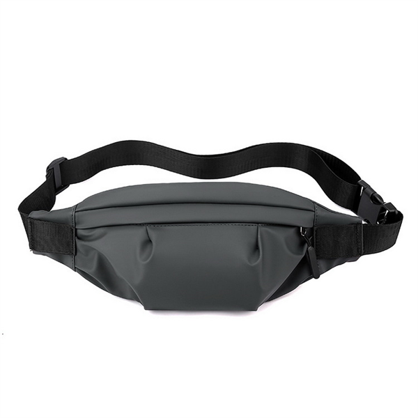 Popular Waterproof Fashionable Leather Waist Bag for Men Large Sports Fanny Pack Soft Leather
