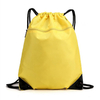 Custom Logo Backpack Drawstring Bag for Gym Sports Water Resistant String Bags with Front Zipper Pocket