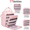 Professional Nail Polish Organizer Bag Multifunctional Travel Backpack with USB Charging Port for Nail Techs Supplies