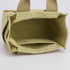Fashion Khaki Cotton Canvas Wholesale Girls Casual Shoulder Bag Women Tote Bags with Custom logo
