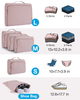 custom logo 6 piece trip cloth suitcase cubes luggage organizer bags underwear weekend compression packing cubes for travel
