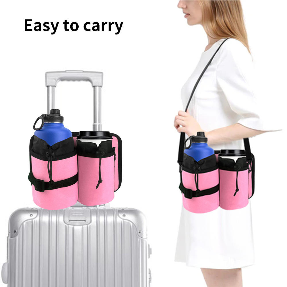 Luggage travel cup holder Free Hand Drink Caddy Custom Coffee Beverage Carrier Fit All Suitcase