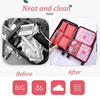 7 Pack Portable Travel Compression Storage Bag Set Organizer Waterproof Accessories Luggage Packing Cubes