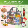 Customized Logo Portable Thermal 2 Pocket Lunch Box Food Delivery Cooler Bag Foldable Breast Pump Insulated Lunch Bag