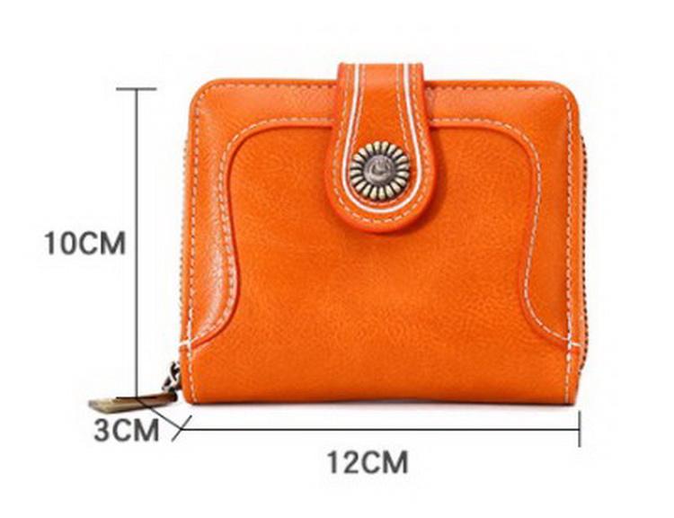 Hot Sale Luxury Short BioFold Women Wallets Travel Daily Ladies Leather Card Holder Purse Wallet with ID Window