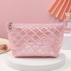 Makeup Pouch Mini Travel Cosmetic Pink Make Up Bag Pouch Holographic Makeup Pouch Puffer Cosmetic Bag